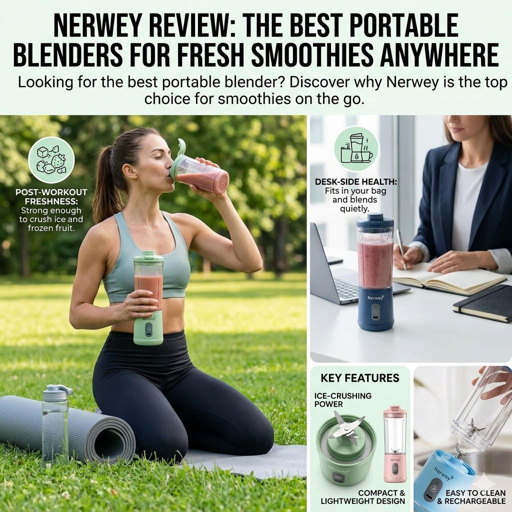 Nerwey Review: The Best Portable Blenders for Fresh Smoothies Anywhere