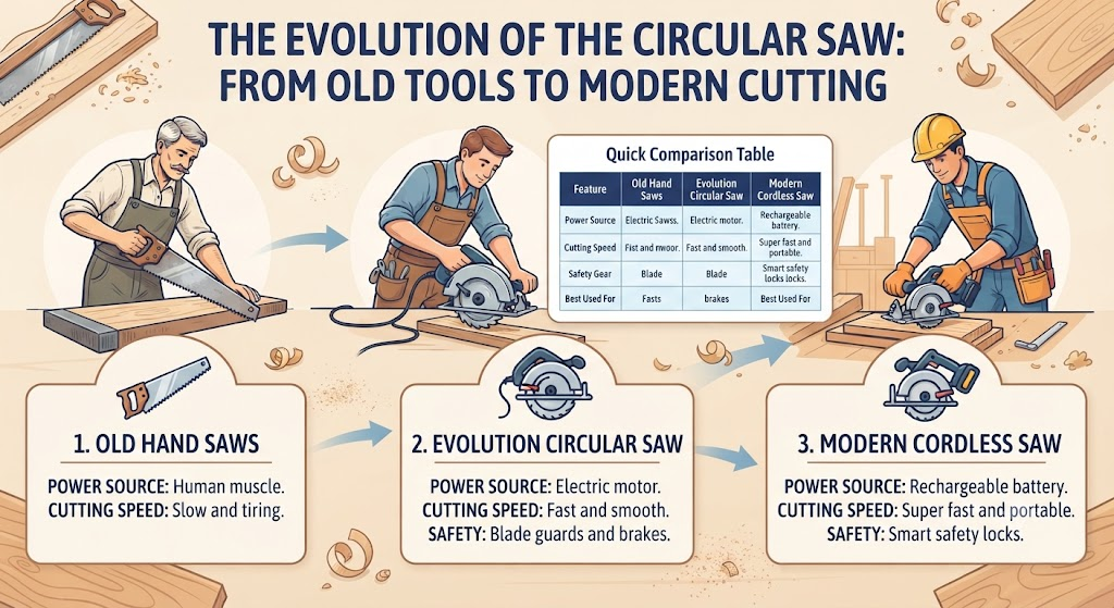 Evolution of the Circular Saw: